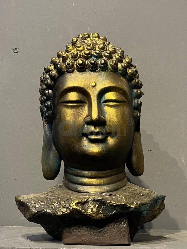 15X10 Inch Buddha Head Statue 3D Sculpture | Table Display 15X10 Inch / Multi
