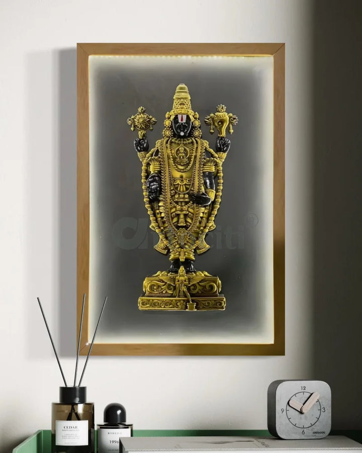 18X12 Inch Tirupati Balaji 3D Relief Mural Wall Hanging in size 18X12 Inches