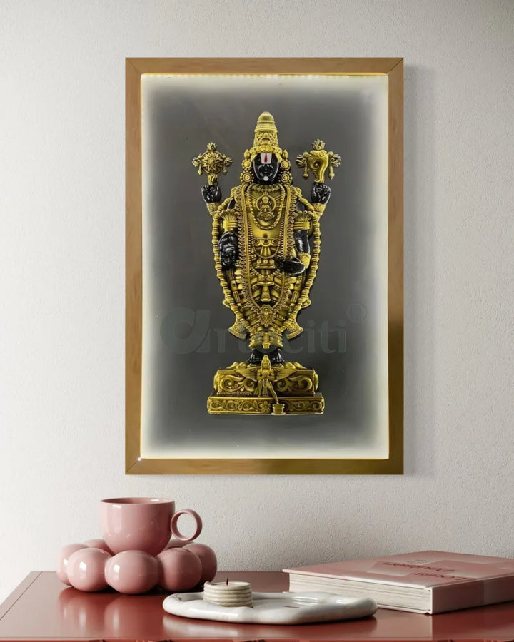 18X12 Inch Tirupati Balaji 3D Relief Mural Wall Hanging in size 18X12 Inches