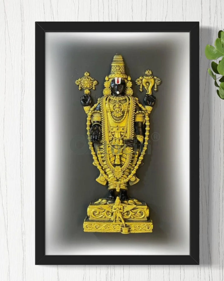 18X12 Inch Tirupati Balaji 3D Relief Mural Wall Hanging in size 18X12 Inches