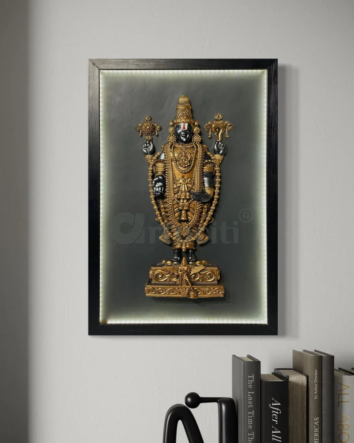 18X12 Inch Tirupati Balaji 3D Relief Mural Wall Hanging in size 18X12 Inches