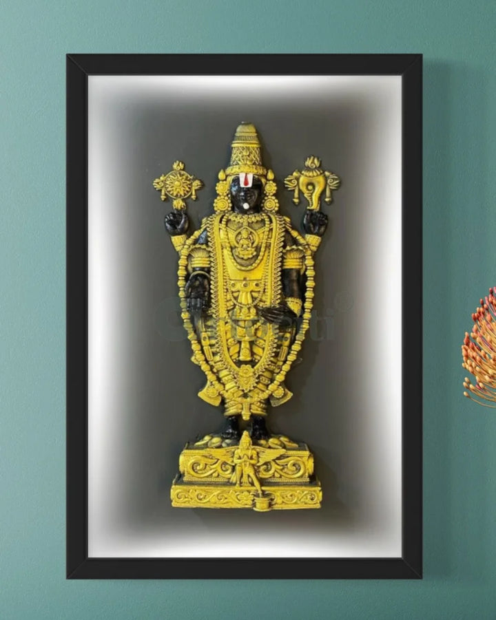 18X12 Inch Tirupati Balaji 3D Relief Mural Wall Hanging in size 18X12 Inches