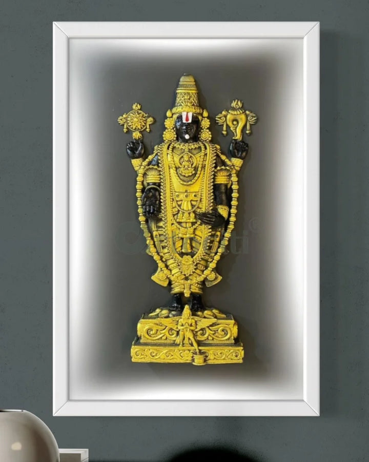 18X12 Inch Tirupati Balaji 3D Relief Mural Wall Hanging in size 18X12 Inches