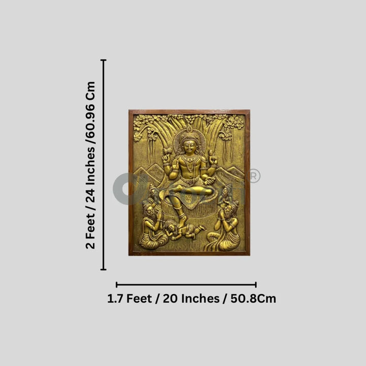 24x20 Inches Dakshinamurthy 3D Relief Mural