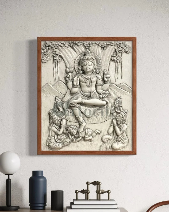 24x20 Inches Dakshinamurthy 3D Relief Mural