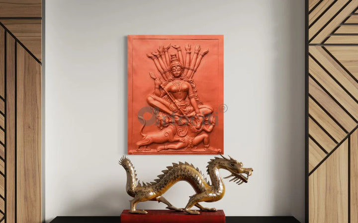 2X2.5 Feet Maa Durga 3D Relief Mural Wall Art