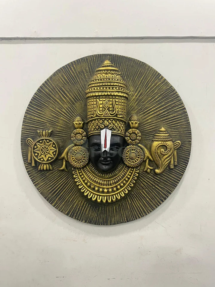 31X31 Inch Tirupati Balaji 3D Relief Mural Wall Hanging Spiritual Wall Art