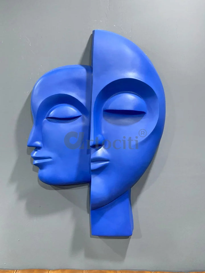 34X22 Inch Dual Face Abstract Relief Mural Wall Art - Ready-to-Hang | Contemporary Wall Art