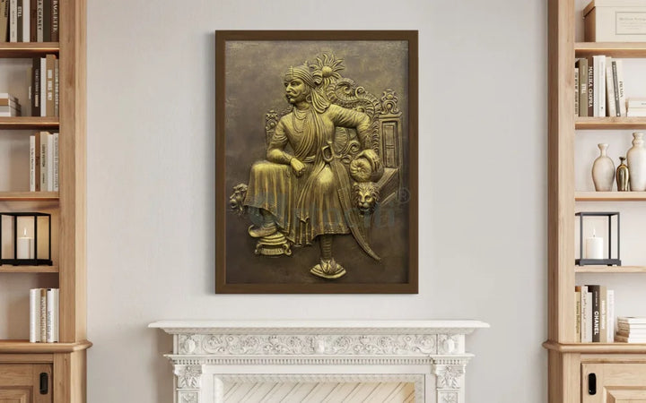 4X3 Feet Maharana Pratap 3D Relief Mural wall art