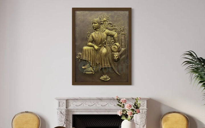 4X3 Feet Maharana Pratap 3D Relief Mural wall art