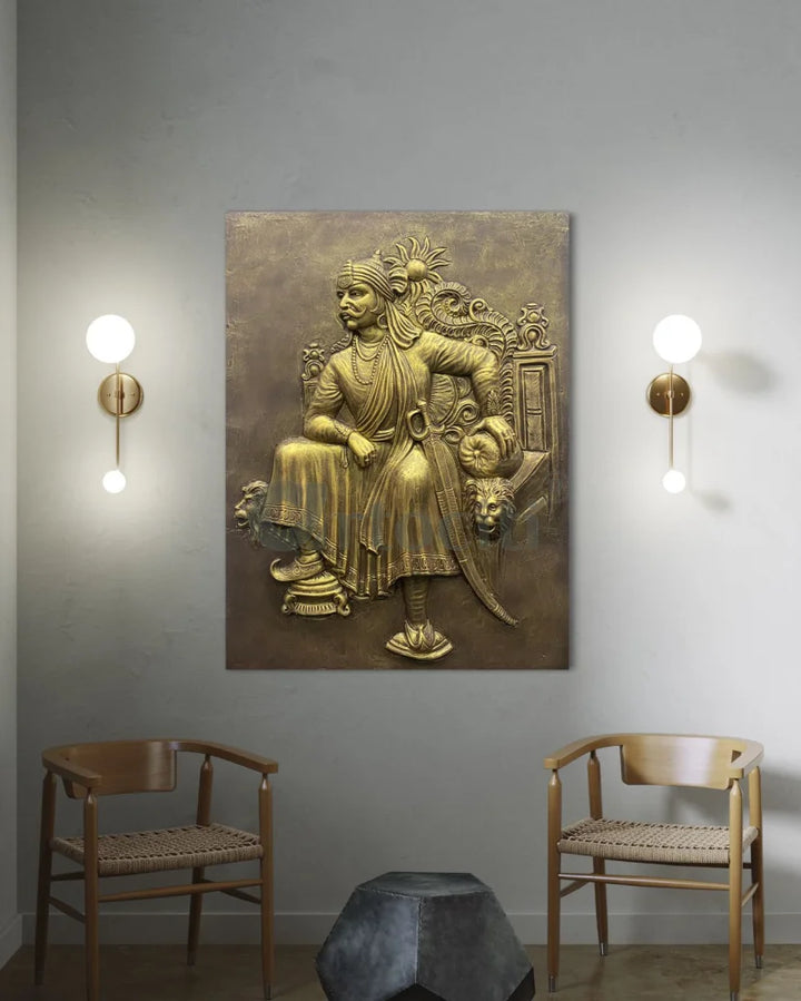 4X3 Feet Maharana Pratap 3D Relief Mural wall art