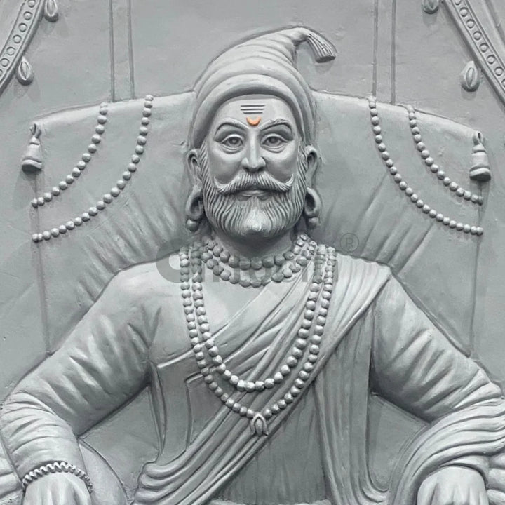 5.2X4.5 Feet Chattrapati Shivaji Maharaj 3D Relief Mural Wall Art