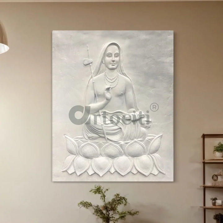 5X4 Feet Adi Shankaracharya 3D Relief Mural Wall Art Kaladi Relief Mural