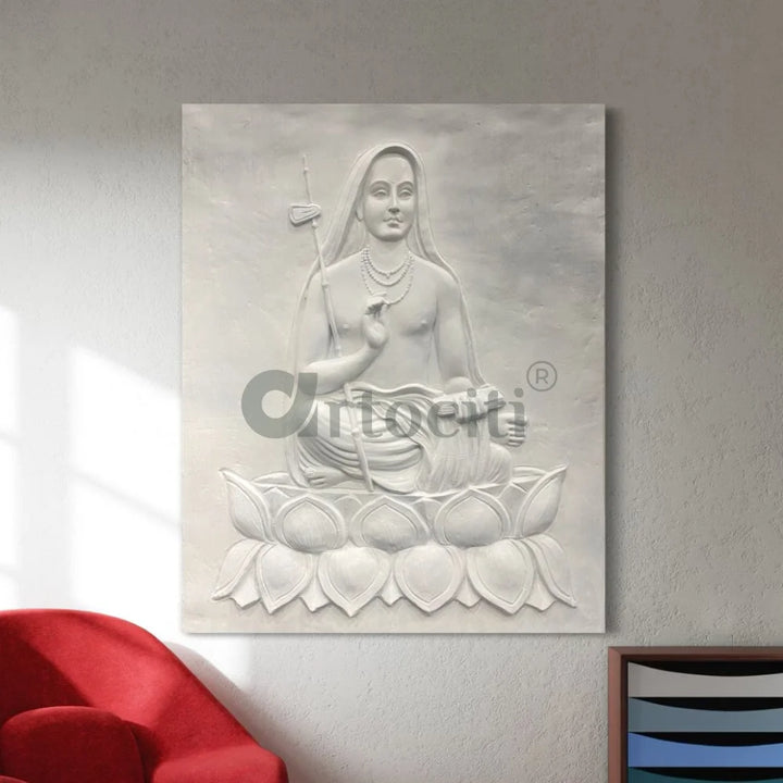 5X4 Feet Adi Shankaracharya 3D Relief Mural Wall Art Kaladi Relief Mural