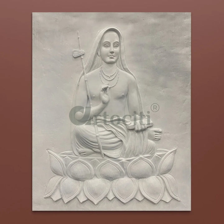 5X4 Feet Adi Shankaracharya 3D Relief Mural Wall Art Kaladi Relief Mural