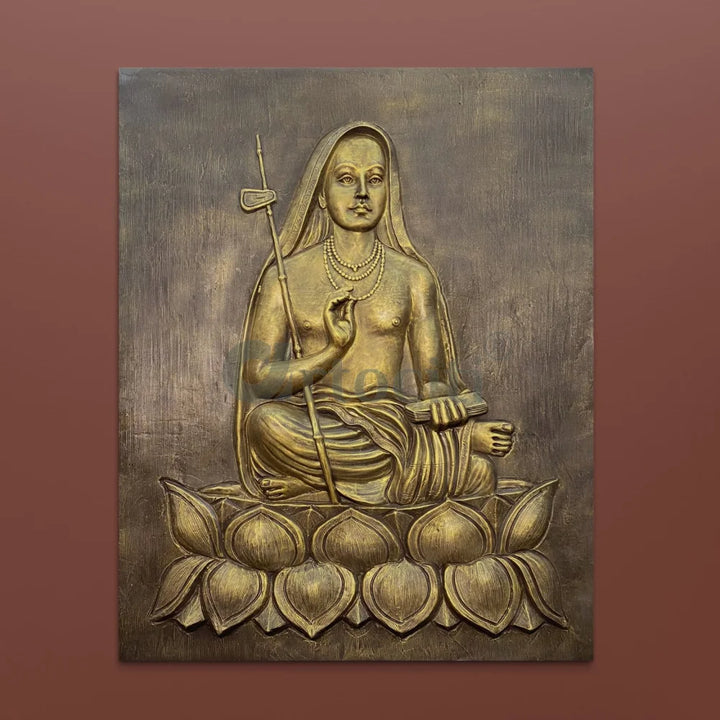 5X4 Feet Adi Shankaracharya 3D Relief Mural Wall Art Kaladi Relief Mural