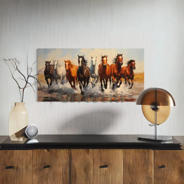 8 Running Horse on Water Canvas Print 36x18 INCHES Jungle Book