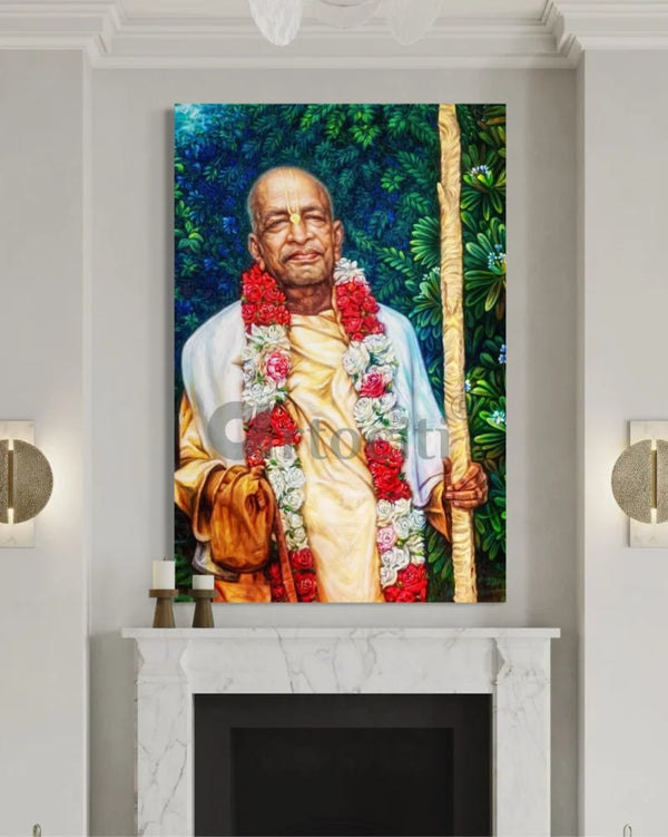 A.C. Bhaktivedanta Swami Prabhupada Indian Ethnic Canvas Giclee Print