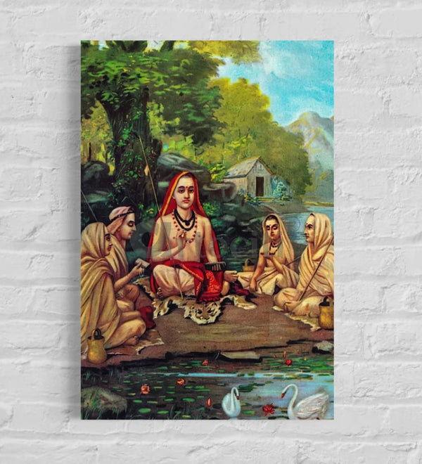 Adi Shankaracharya by Raja Ravi Varma Famous Canvas Painting 24X16 Inches Raja Ravi Verma