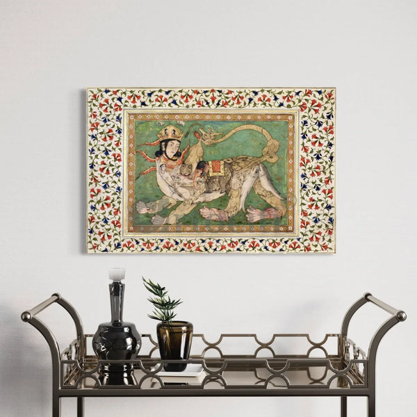 Al Buraq Canvas Giclee Print Mughal Art 16X24 Inches