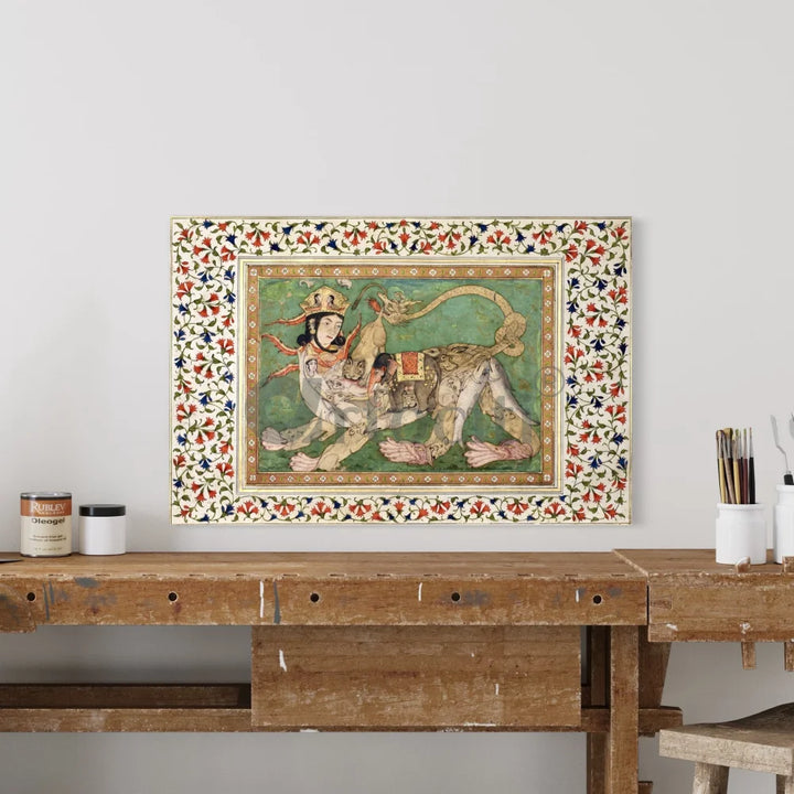 Al Buraq Canvas Giclee Print Mughal Art 20X30 Inches