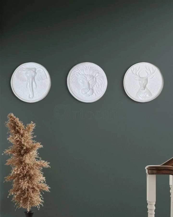 Animal 3D Relief Wall Art Set of 3