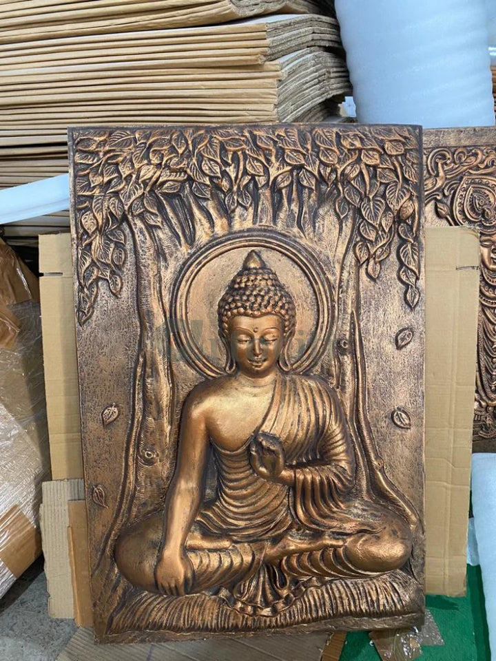 Bhumisparsha Mudra Buddha 3D Relief Mural Buddha Wall Decor