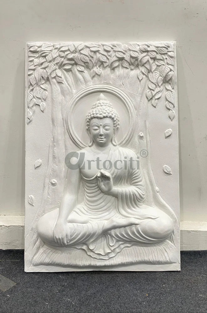 Bhumisparsha Mudra Buddha 3D Relief Mural Buddha Wall Decor