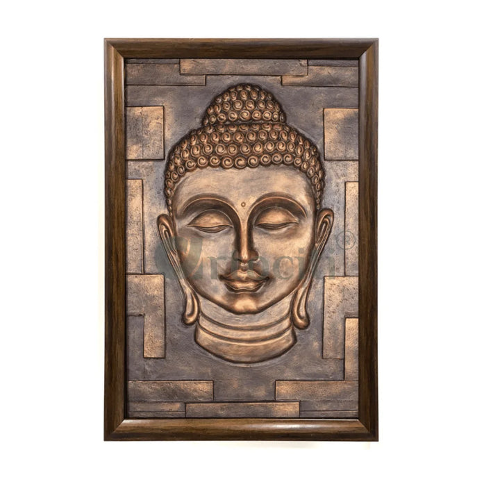 Buddha Bust 3D Relief Mural Wall Art | Buddha 3D Wall Statue Decor | Ready to hang Artwork.