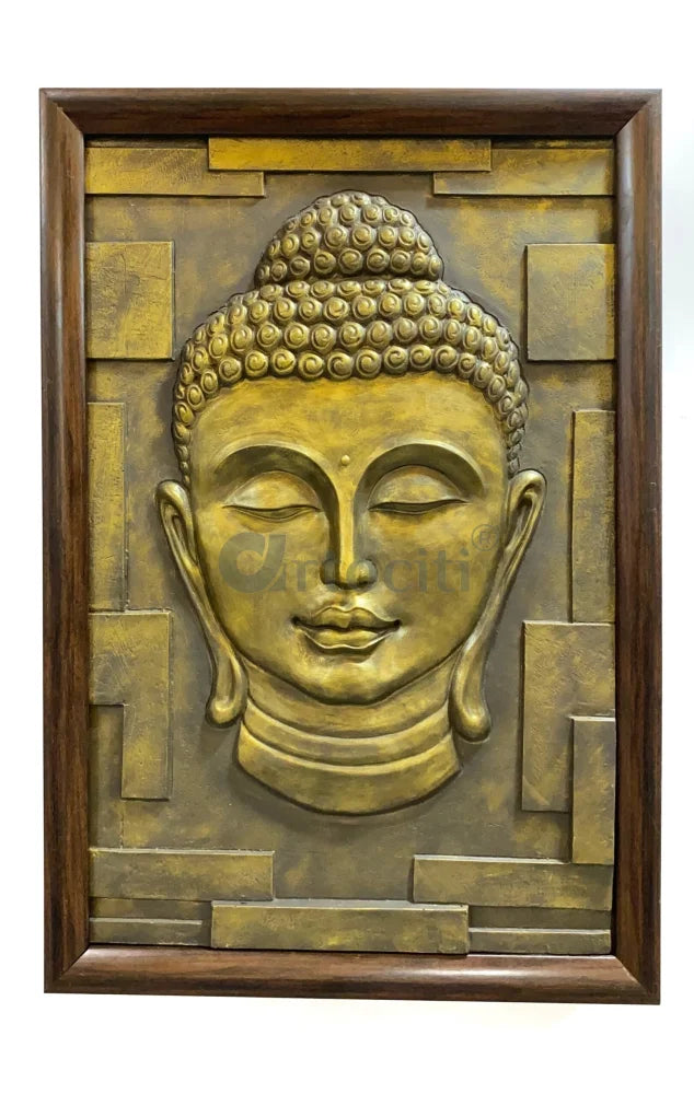 Buddha Bust 3D Relief Mural Wall Art | Buddha 3D Wall Statue Decor | Ready to hang Artwork.
