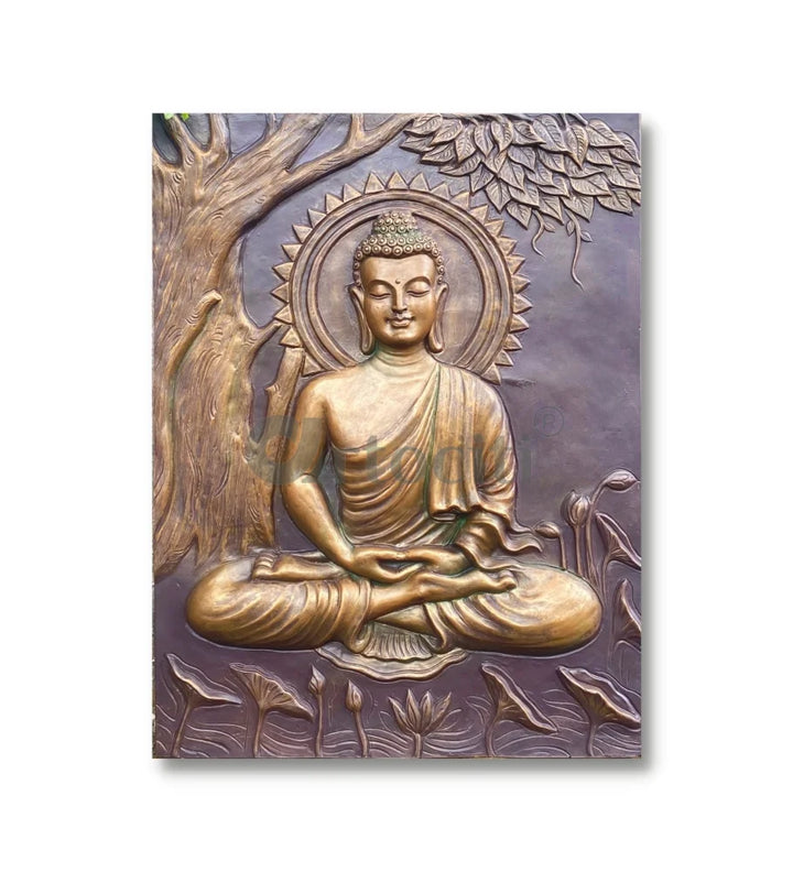 Buddha Under Tree 3D Relief Mural (4x3 & 6x6 Feet)