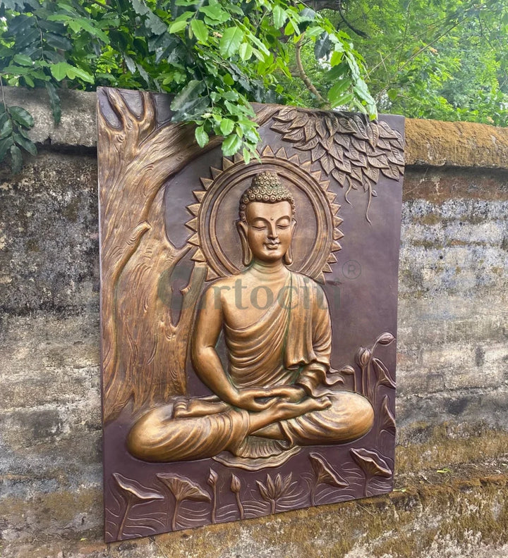 Buddha Under Tree 3D Relief Mural (4x3 & 6x6 Feet)