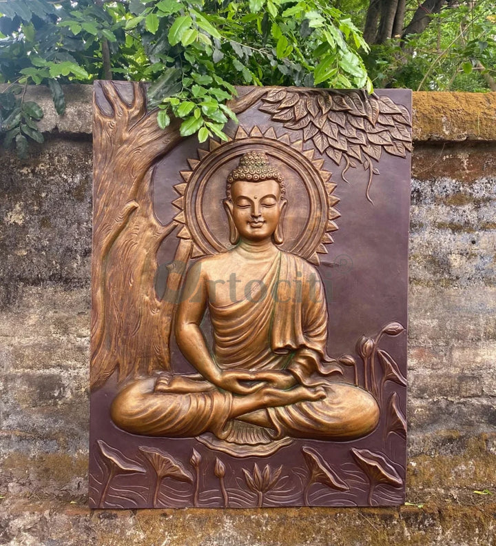 Buddha Under Tree 3D Relief Mural (4x3 & 6x6 Feet)