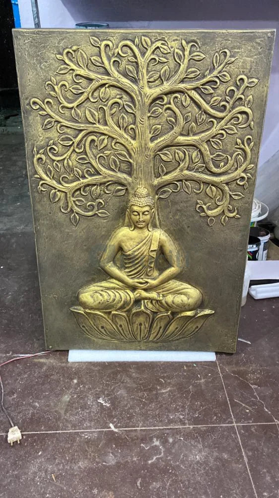 Buddha Under Tree 3D Relief Mural Wall Art Buddha Wall Decor
