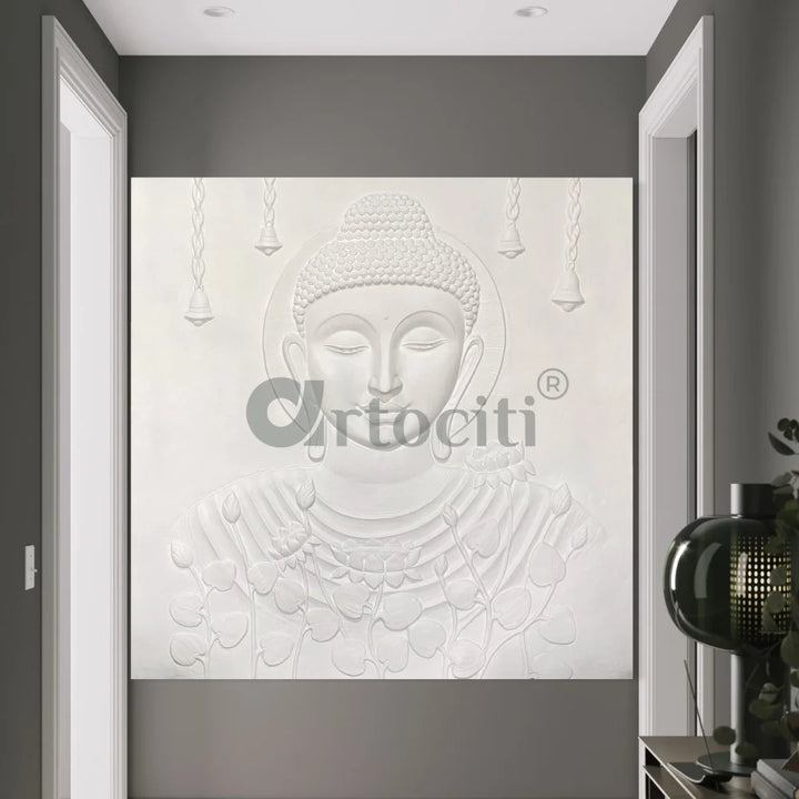 Calm and Peaceful Buddha 3D Relief Mural
