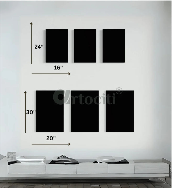 Canvas Trio - Floral Canvas Art Set With Flower (Set of 3)