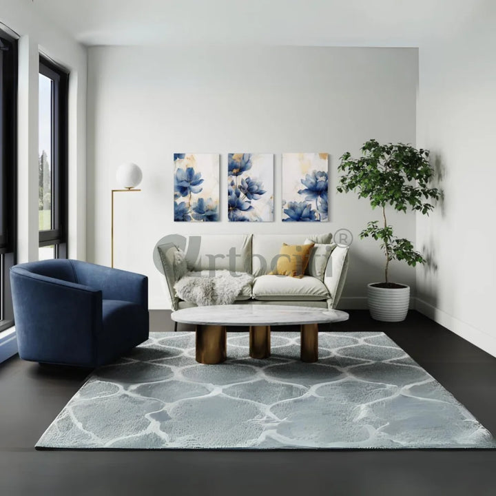 Canvas Trio - Floral Canvas Art Set With Flower (Set of 3)