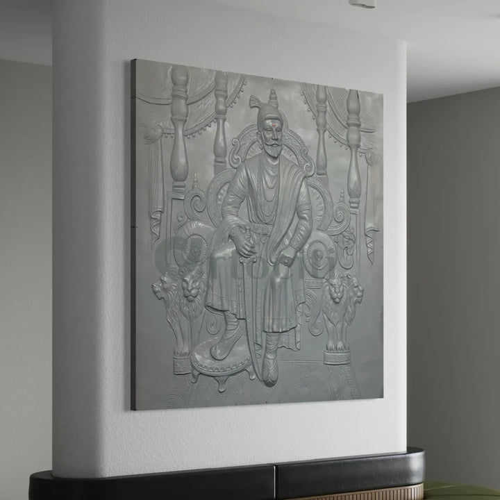 Chattrapati Shivaji Maharaj 3D Relief Mural (6x6 Feet)