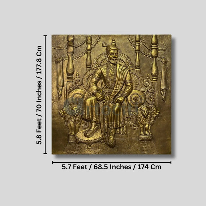 Chattrapati Shivaji Maharaj 3D Relief Mural (6x6 Feet)