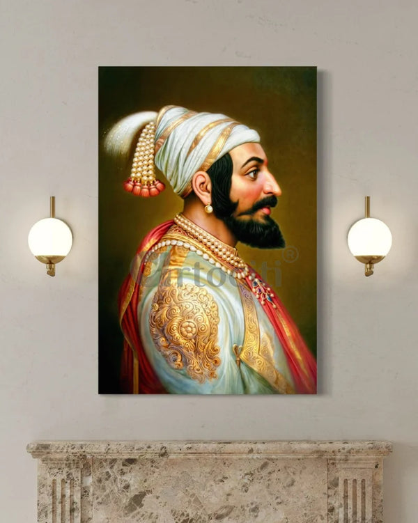 Chattrapati Shivaji Maharaj Indian Ethnic Canvas Giclee Print