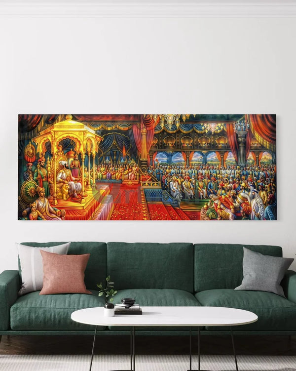 Chhatrapati Shivaji Maharaj Rajyaabhishiek Canvas Giclee Print Wall Art
