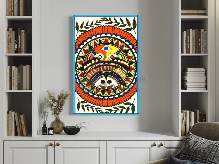 Colourful Madhubani Art Painting Canvas Painting (Set of 3)