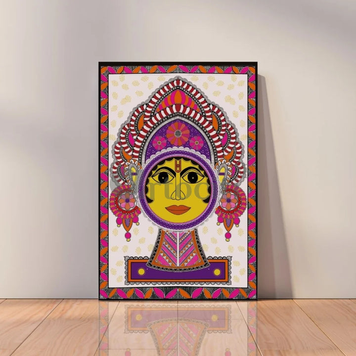 Madhubani Canvas Painting Ma Durga