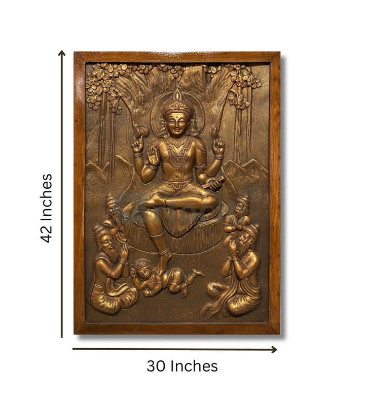 Divine Enlightenment Dakshinamurthy 3D Relief Mural wall art