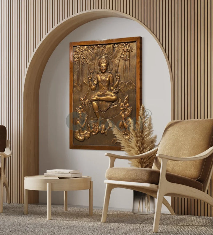 Divine Enlightenment Dakshinamurthy 3D Relief Mural wall art