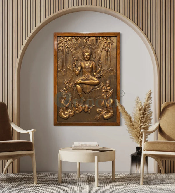 Divine Enlightenment Dakshinamurthy 3D Relief Mural wall art