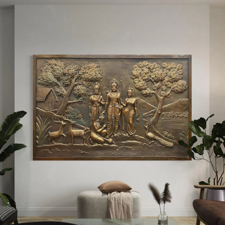 6x4 feet Divine Ram Darbar 3D Relief Mural