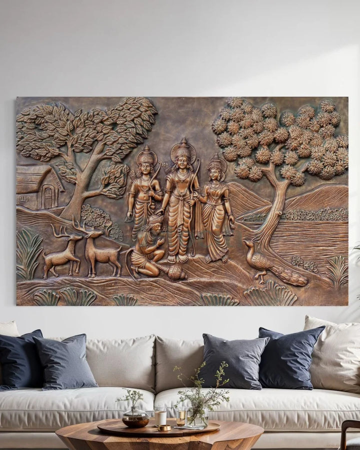 6x4 feet Divine Ram Darbar 3D Relief Mural