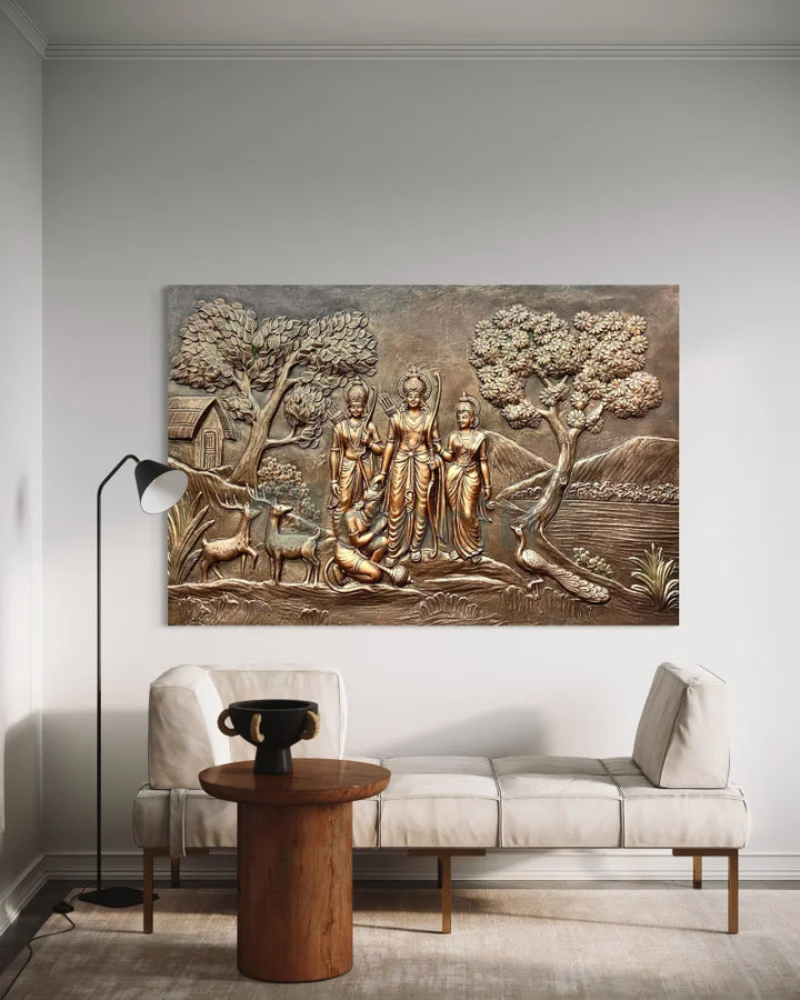 6x4 feet Divine Ram Darbar 3D Relief Mural