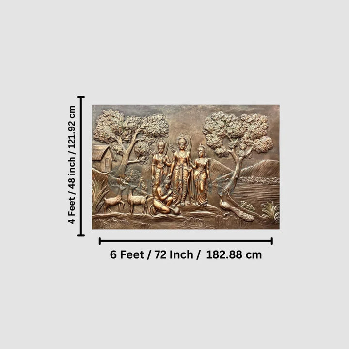 6x4 feet Divine Ram Darbar 3D Relief Mural